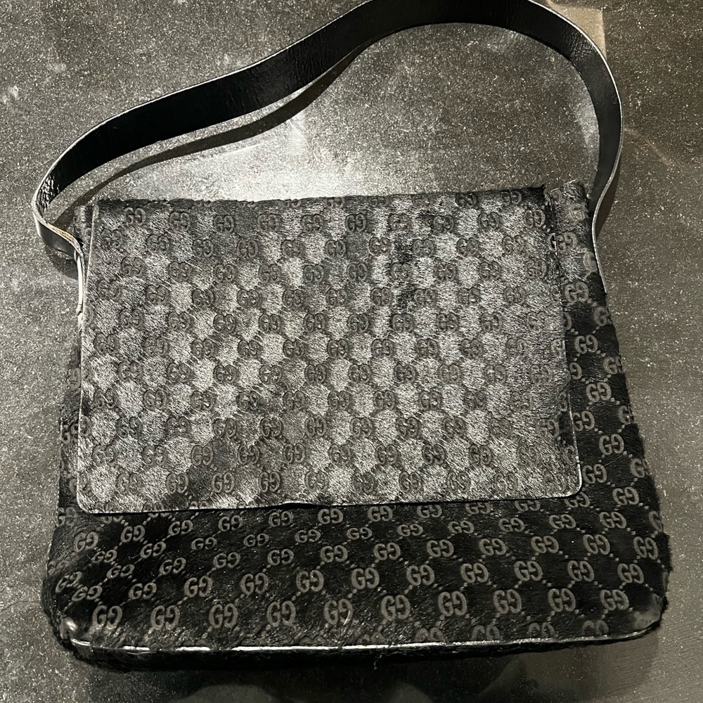 Vintage Gucci Calf hair/skin shoulder bag
